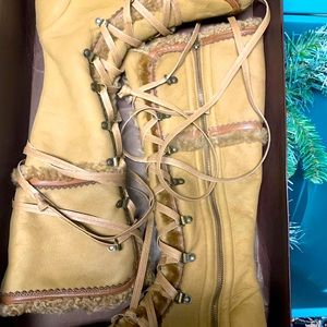 cole haan white boots